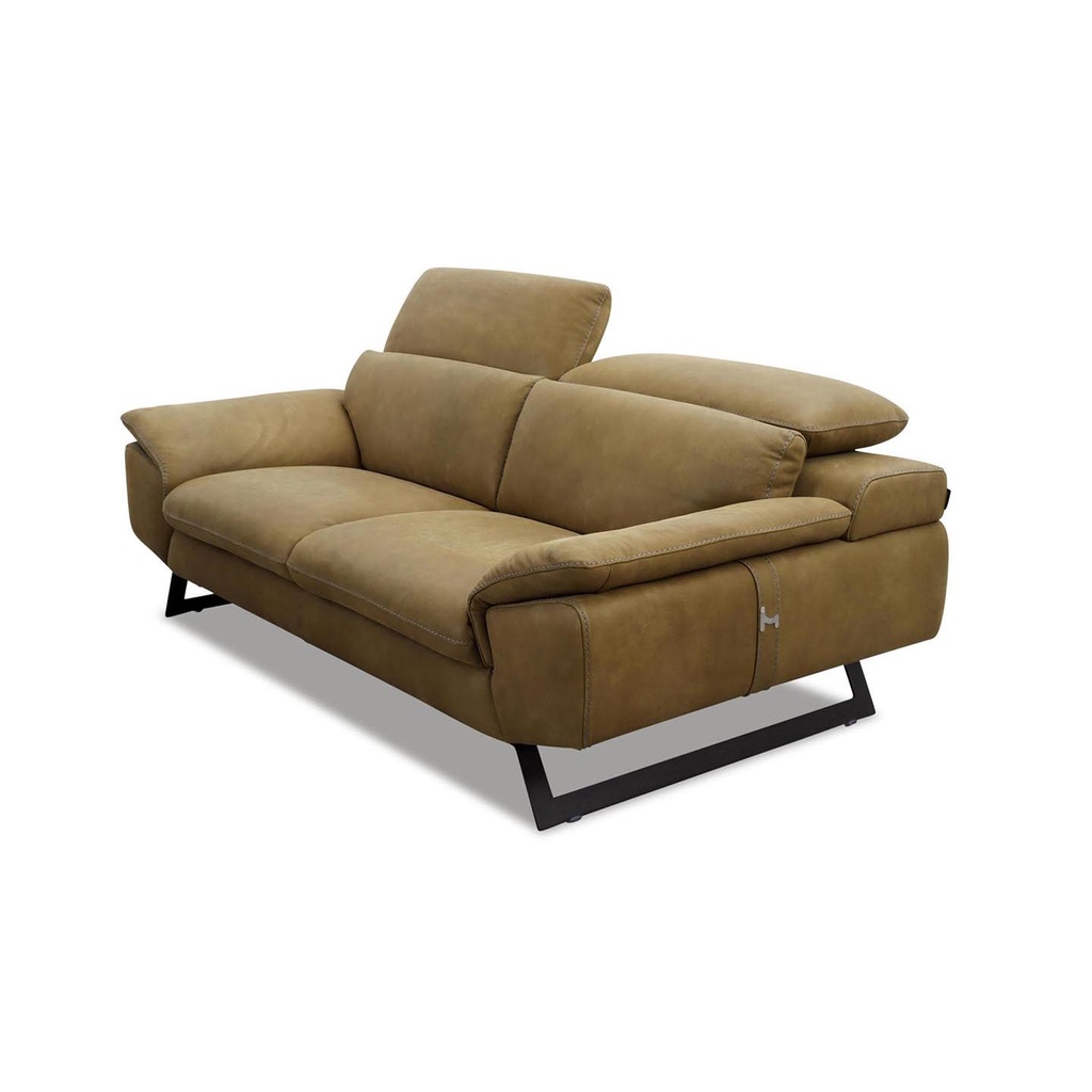 Nicoletti Home Sofagarnitur ZUMA in Leder Nouveau olive